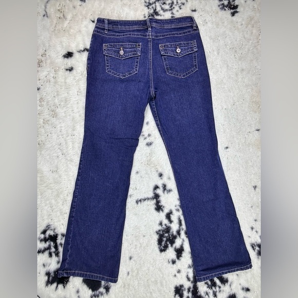 Cato Premium Dark Wash Mid Rise Straight Leg Denim Jeans Size 12 - Picture 6 of 8